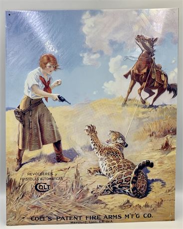 Colt’s Patent Fire Arms Manufacturing Co. Wildcat Advertising Sign