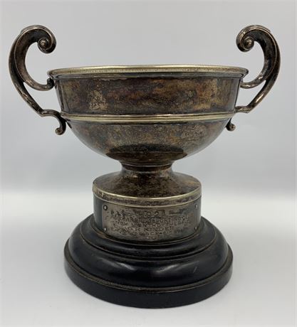 1921 Alexandria Sporting Club Silver Plate Chalice Goblet Award, Trophy on Base