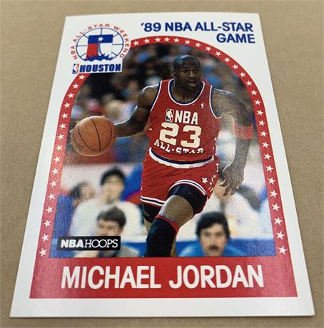 1989 NBA Hoops Michael Jordan 21 Basketball Trade Card