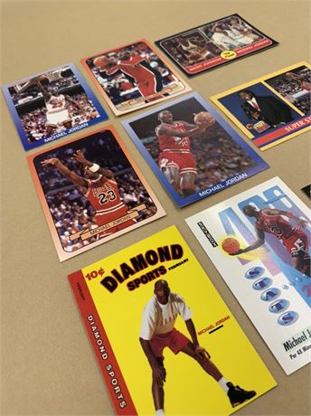 9 pc 1990-1994 Michael Jordan Basketball & Baseball Trade Card