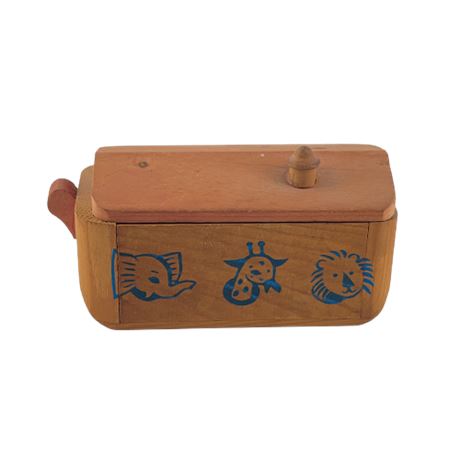 Vintage Noah's Ark Wood Boat & Animals