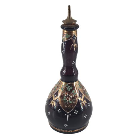 Vintage Purple Glass Perfume Bottle