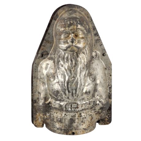 Antique Metal Santa Chocolate Mold