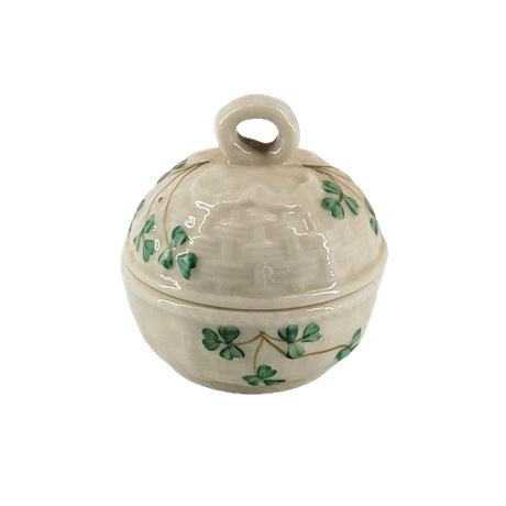 Vintage 3rd Mark Belleek Shamrock Jar