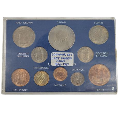 United Kingdom Souvenir Coin Set 1956-1967