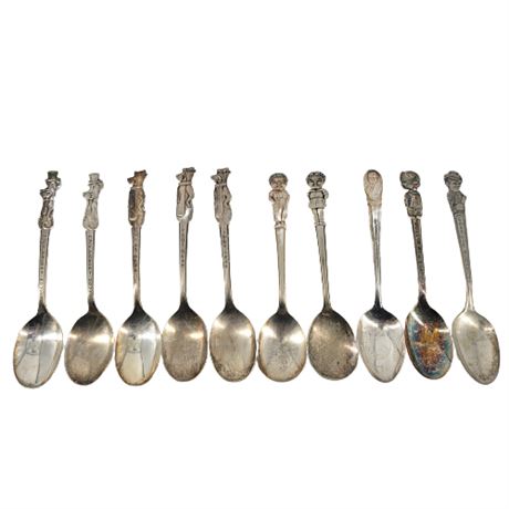 Vintage Silver-plate Character Spoons