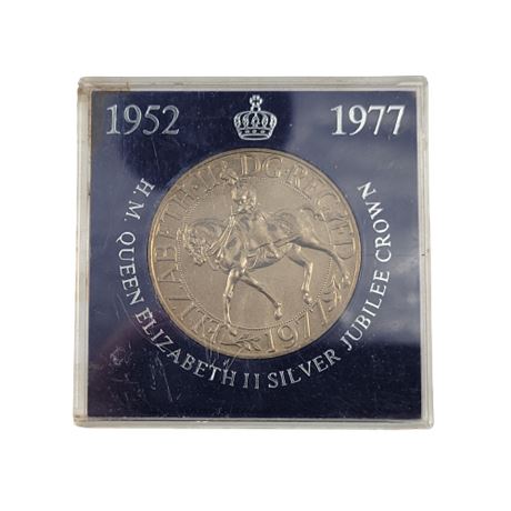 1977 H.M. Queen Elizabeth II Silver Jubilee Crown Coin