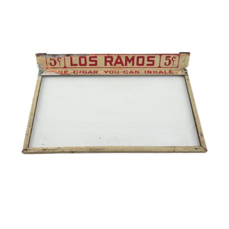 Los Ramos Vintage Glass Cigar Box Cover