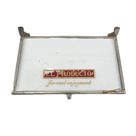 El Producto Vintage Glass Cigar Box Cover