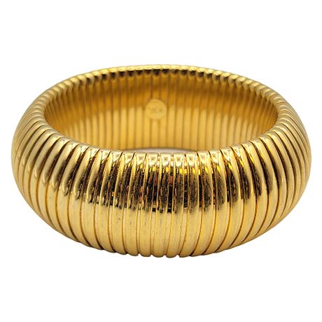 Vintage Marshall Gold Tone Tubogas Style Cobra Omega Bracelet