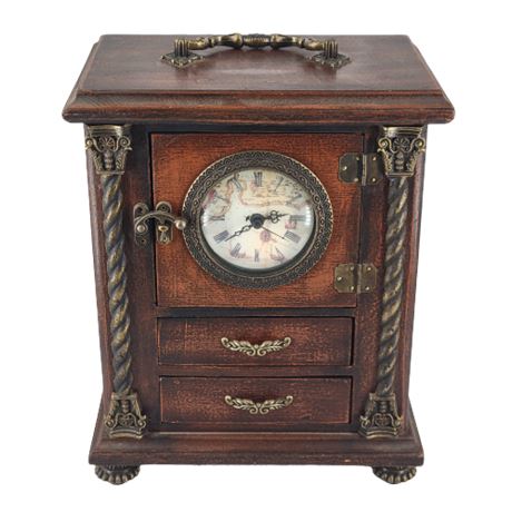 Vintage Hardwood Mantel Clock
