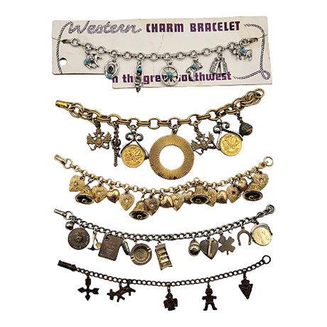 Vintage Charm Bracelets Collection, Incl. Coro & Others