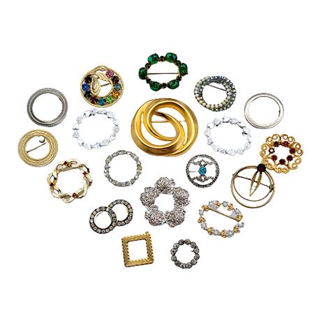 Vintage Brooch Collection: Circles