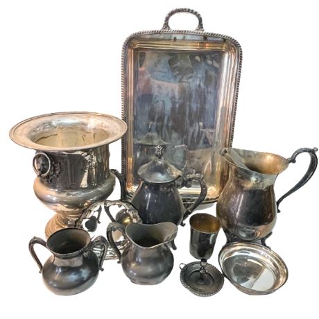Vintage & Antique Silverplate Lot