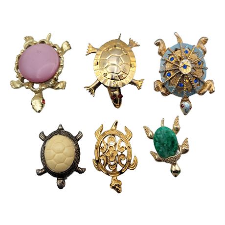 Vintage Brooch Collection: Turtles