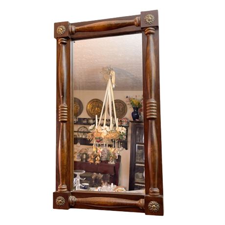 Vintage Wooden Colonial Mirror