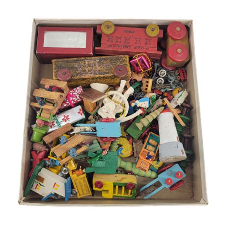 Vintage Wood Toy Lot