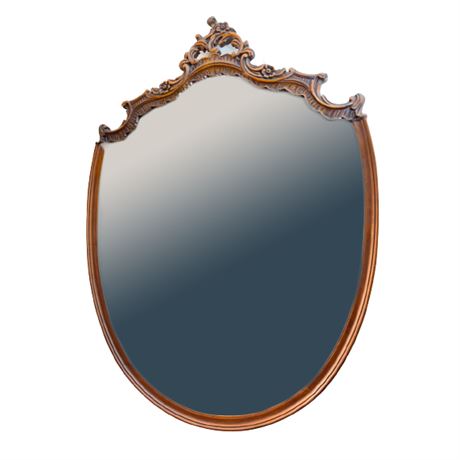 Antique Ornate Wooden Mirror