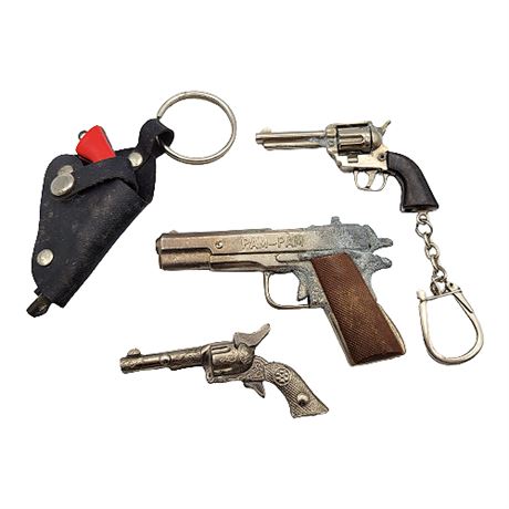 Vintage Miniature Gun Keychains & Toys Lot