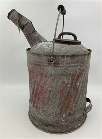 20” Vintage Great Lakes Maritime Ship Lantern Oil Storage Pouring Can