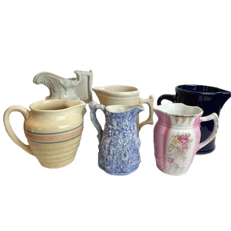 Porcelain & Ceramic Pitcher Lot
