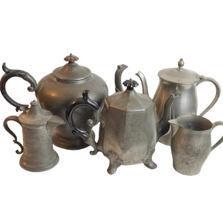 Vintage & Antique English Pewter Lot