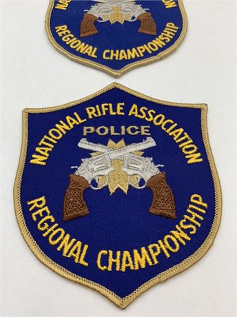 2 Large 5 1/4” 1978 Police Regional Championship NRA Jacket Patch