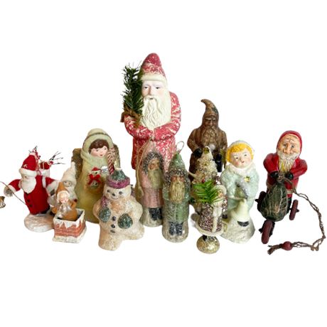Lot of Santa & Snowman Figurines