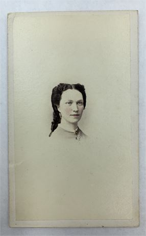 9 1860s era Ladies Carte de Visite Photographs, Tax Stamps