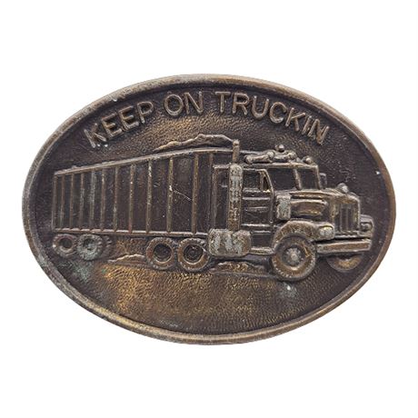 Vintage "Keep On Truckin" Belt Buckle