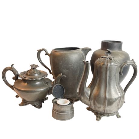 Vintage & Antique English Pewter Lot