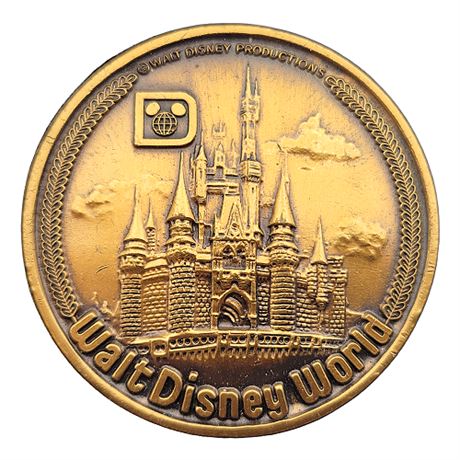 Vintage Walt Disney World Collectible Bronze Coin