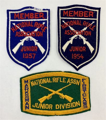 3 1950s Junior National Rifle Assoc. Jacket Patches
