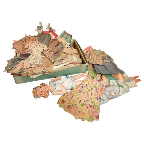 Lot of Vintage Paper Doll Cutouts