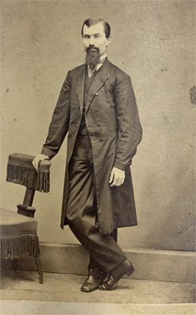 9 1860s era Men’s Carte de Visite Photographs, Tax Stamps