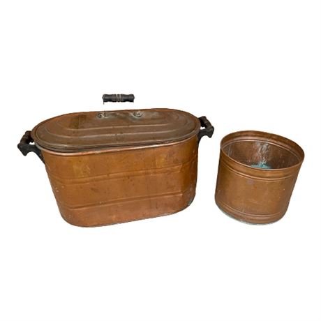 Vintage Copper Boiler and Planter