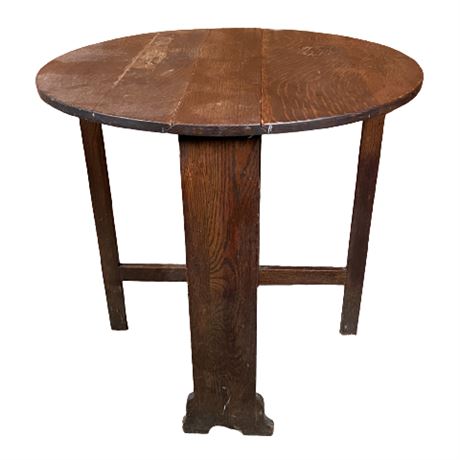 Oak Craftsman Drop Leaf Table