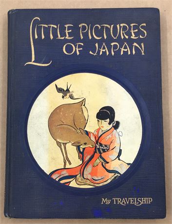 1954 Little Pictures of Japan Vibrantly Color Illustrated Children’s Book