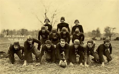 November 1924 Antique BATH Ohio EX High Football Team Player Photograph