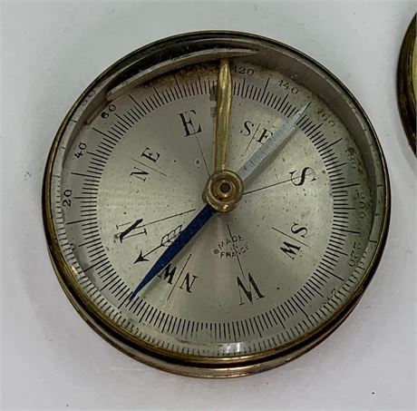Antique Made in France Navigational Pocket Compass