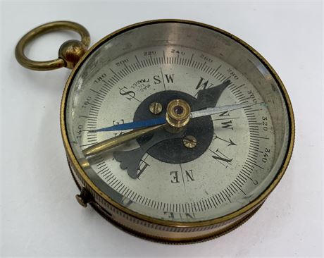 Antique Made in France Navigational Pocket Watch Shaped Compass