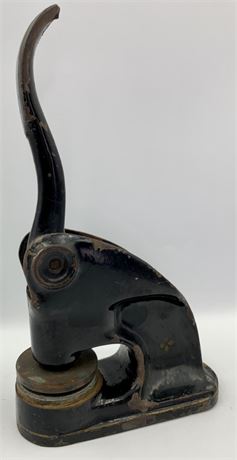 Antique Cast Iron Zanesville OH Zane Council No 239 D of A Embossing Seal