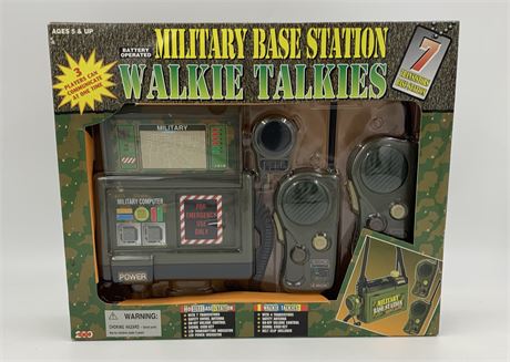 NOS 1997 Battery Operated Military Base Station Walkie Talkies