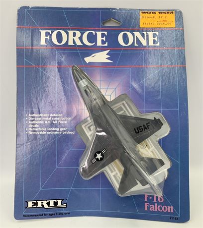NOS ERTL F-16 Die-Cast Metal US Air Force Fighter Plane