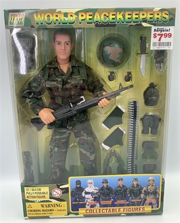 NOS World Peacekeepers 12” Posable Soldier Action Figure