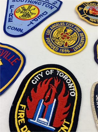 10 pc NOS Vintage Fire Fighter, Fireman, Fire Department Garment Patches
