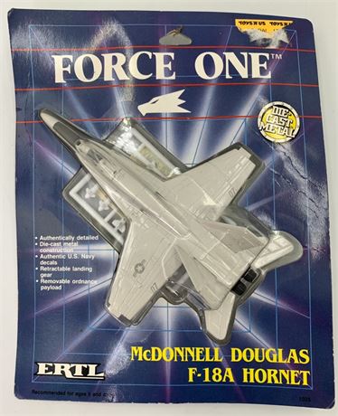 NOS ERTL F-18A Hornet Die-Cast Metal US Navy Fighter Plane