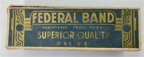 NOS Antique Federal Band German Made 10 Hole Folk, Blues, Harmonica in the Box