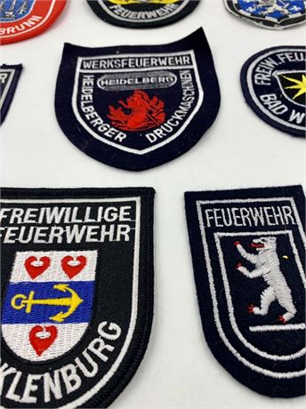 8 pc NOS GERMAN Fire Fighter, Fireman, Garment Patches