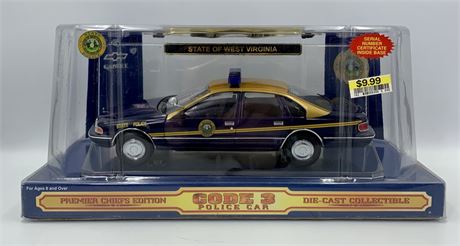 NOS West VA Police Die-Cast 1/24 scale Automobile Model & Police Patch